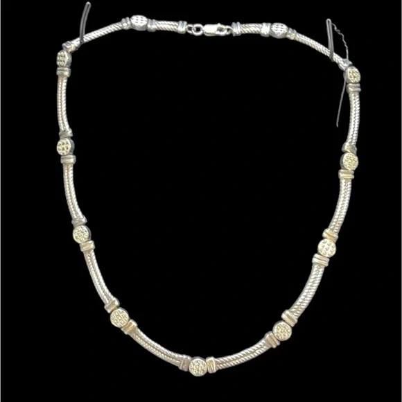 R.H. Macy & Co. Fine Jewelry 14K White Gold with Sterling Silver Necklace - Picture 2 of 3